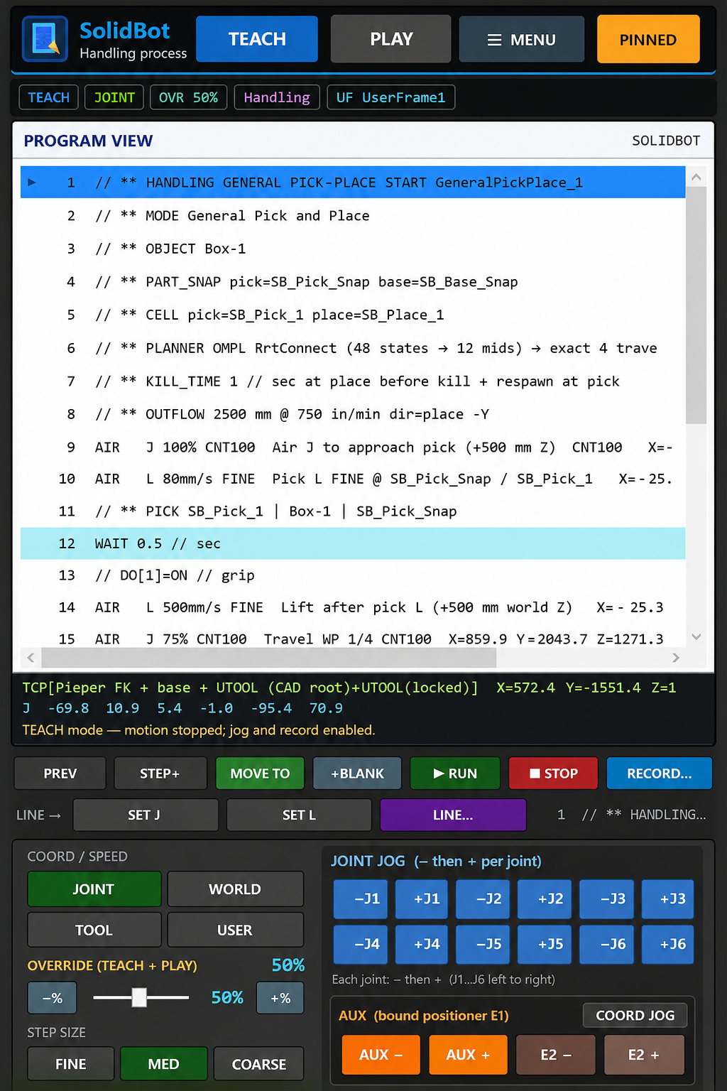 SolidBot — Teaching & simulation